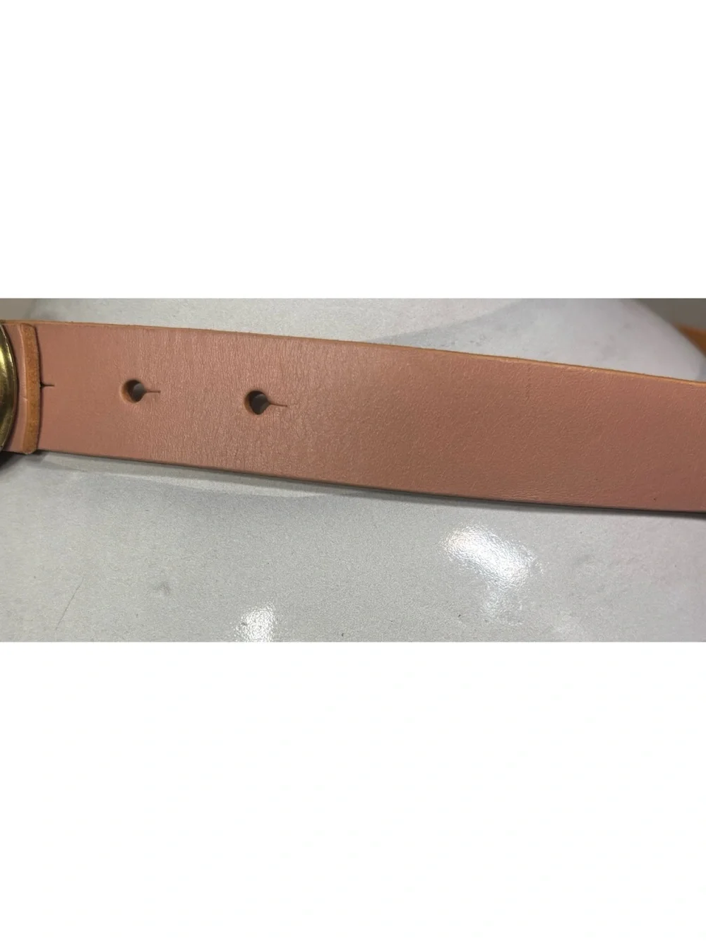 NWOT Anthropologie Chantal Leather Belt In Neutral  Size Small